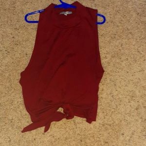 Charlotte russe marroon crop top size L
